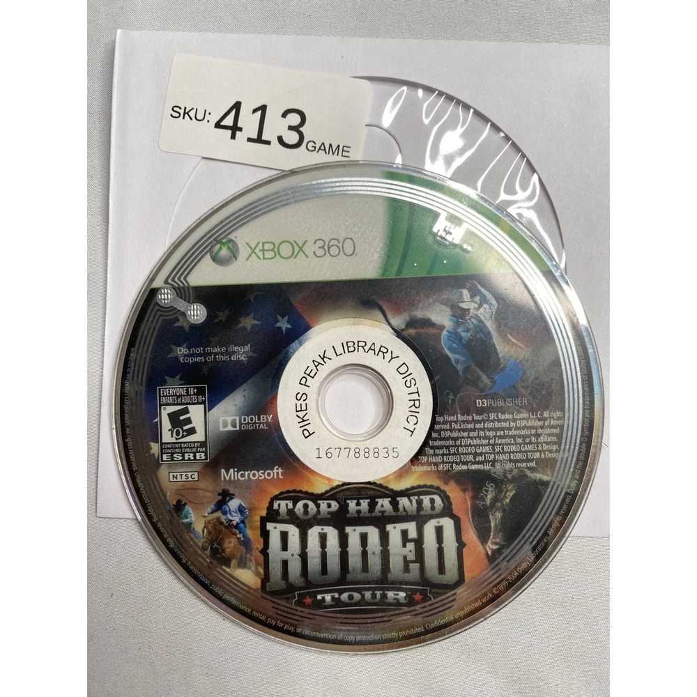 Top Hand Rodeo Tour Microsoft Xbox 360 Disc Only